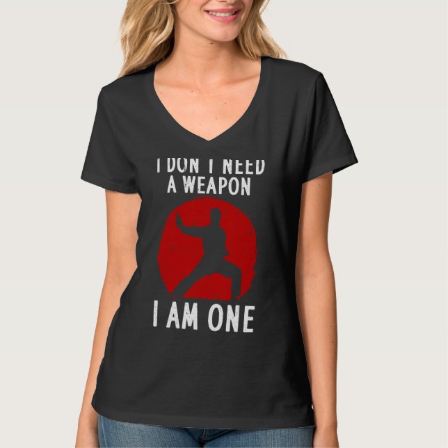 Funny Karate För manar Women Karate Black Bälte Ma T Shirt (Framsida)