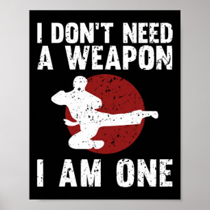 Funny Karate För manar Women Taekwondo Martial Art Poster