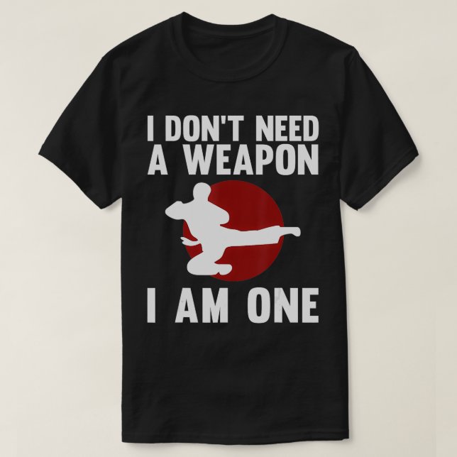 Funny Karate För manar Women Taekwondo Martial Art T Shirt (Design framsida)