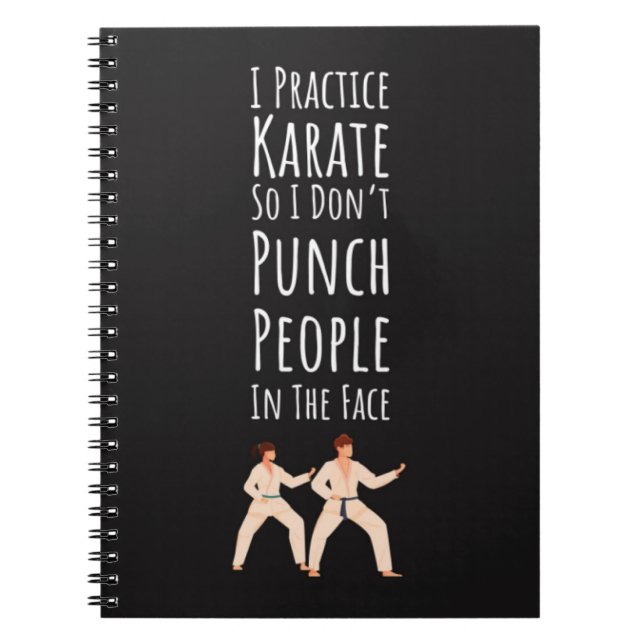 Funny Karate Gifts Martial Arts Fighter Humor  Anteckningsbok (Framsidan)