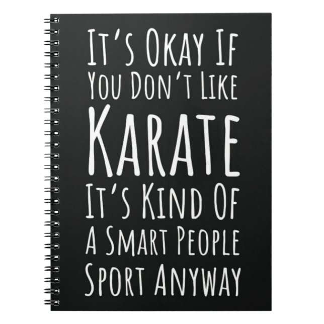 Funny Karate Gifts Martial Arts Humor Sarcastic Anteckningsbok (Framsidan)