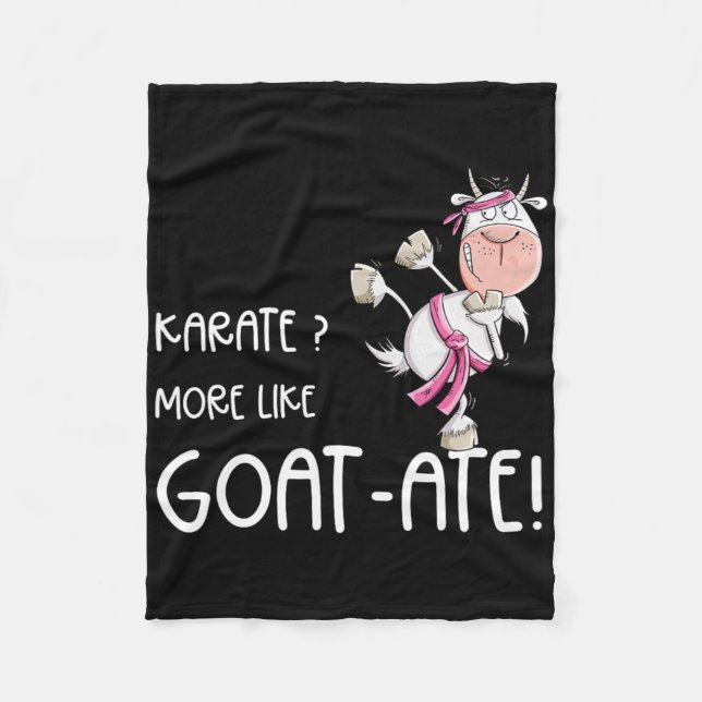 Funny Karate Goat I Karate Pun Martial Arts Fleecefilt (Framsidan)