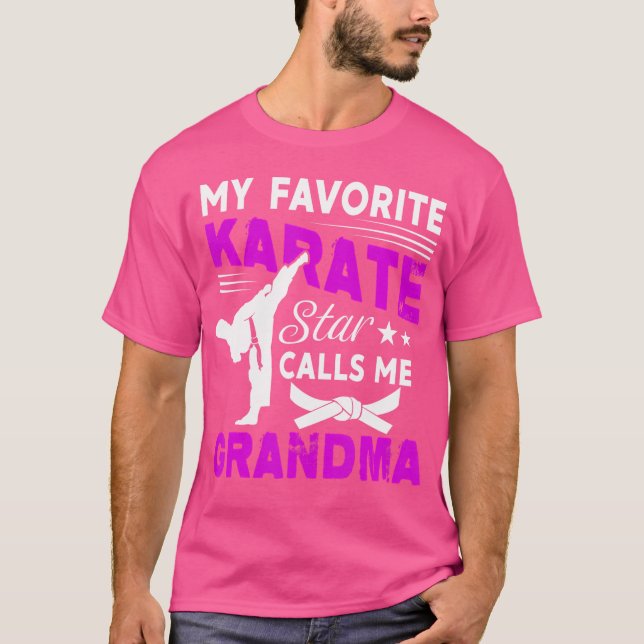 Funny Karate Grandma Shirt Martial Arts Fighting S T Shirt (Framsida)