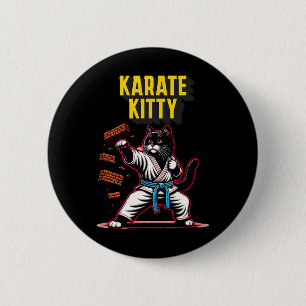 Funny Karate Kattunge - Kattdjuret Martial Arts Knapp