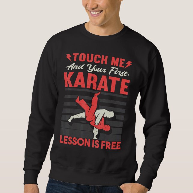 Funny Karate Lång Ärmad Tröja (Framsida)