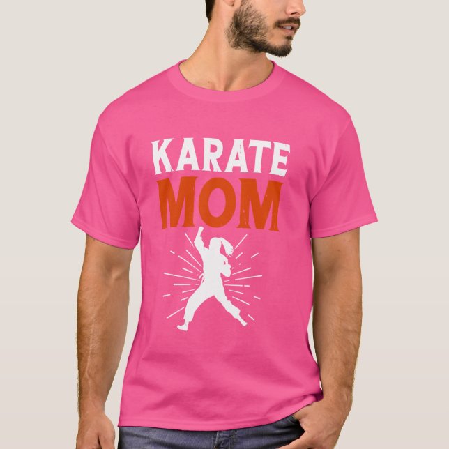 Funny Karate Mamma Karate Kärlek T Shirt (Framsida)