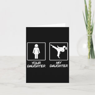 Funny Karate Mamma Martial Arts Dotter Black Bälte Kort