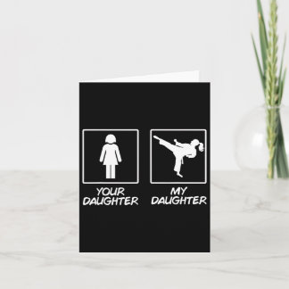 Funny Karate Mamma Martial Arts Dotter Black Bälte Kort