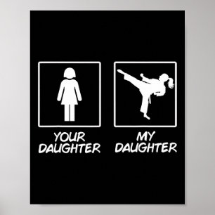 Funny Karate Mamma Martial Arts Dotter Black Bälte Poster