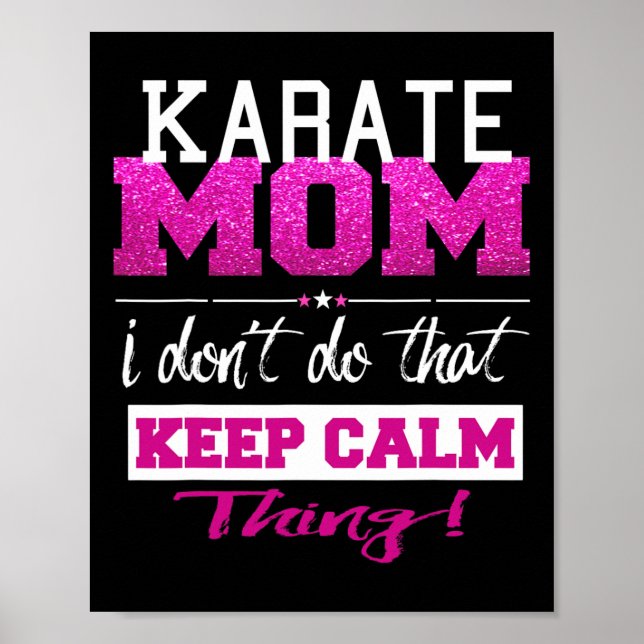 Funny Karate Mamma T Shirt Best Mor Poster (Framsidan)
