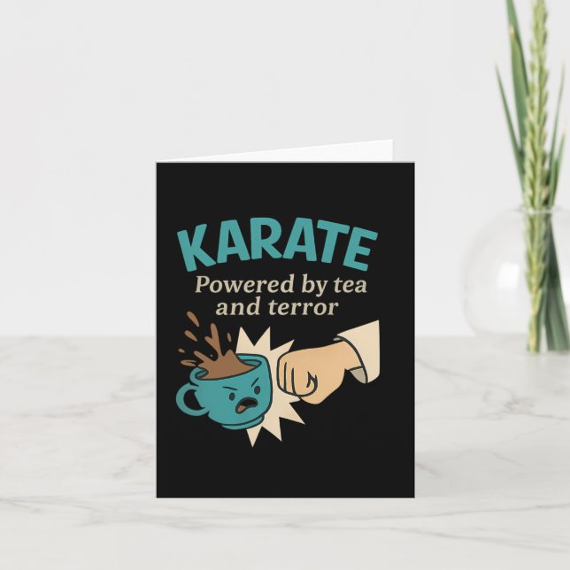 Funny Karate Martial Humor Powered Kort (Framsida)