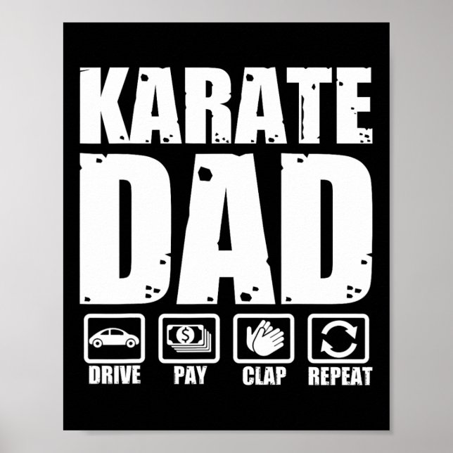 Funny Karate Pappa Martial Arts Far Humor Far Poster (Framsidan)