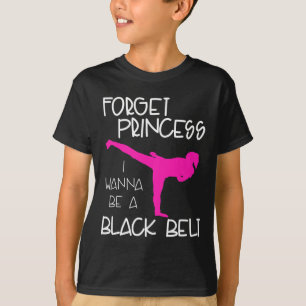 Funny Karate Shirt Girl Black Bälte Martial Arts G T
