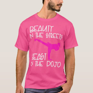 Funny Karate Shirt Girls Beauty Beast Dojo Martial T