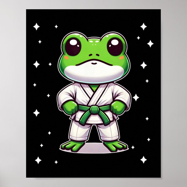 Funny Karate Shirts För barn Poster (Framsidan)
