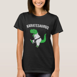 Funny Karate T Rex Dinosaur Cute Dino Martial Arts Shirt