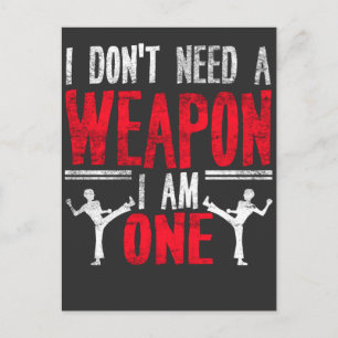 Funny Karate Taekwondo Joke Martial Arts Humor Vykort