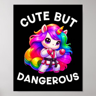 Funny Karate Unicorn Cute, Dangerous Karate Gi Poster