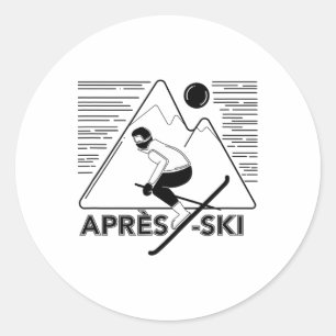 Funny Kärlek Apres Ski - Underbar Snö Älskare Gift Runt Klistermärke