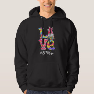 Funny Kärlek Emt Life Nurse Gnome Bunny Påsk Steth Hoodie