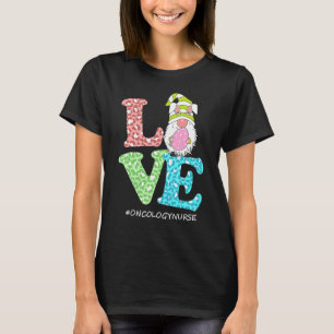 Funny Kärlek Gnome oncology Nurse Leopard Lycklig T Shirt