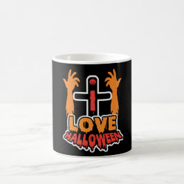 Funny Kärlek Halloween Spooky Zombie Händer Kaffemugg