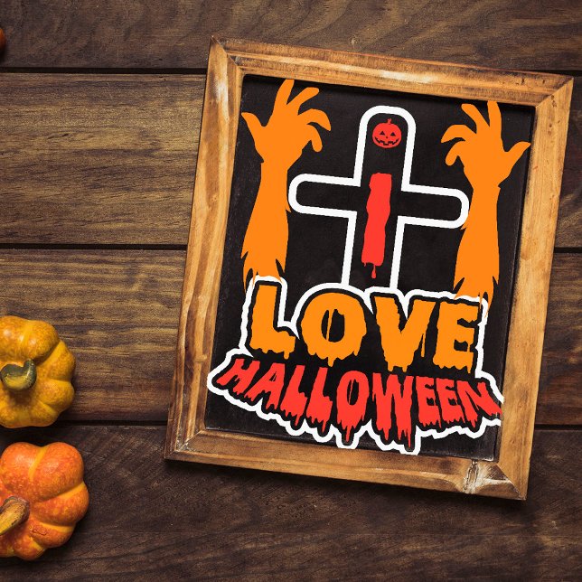 Funny Kärlek Halloween Spooky Zombie Händer Poster (Skapare uppladdad)