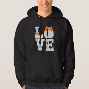 Funny Kärlek Hamsters Animal Leksaker Pets Älskare Hoodie