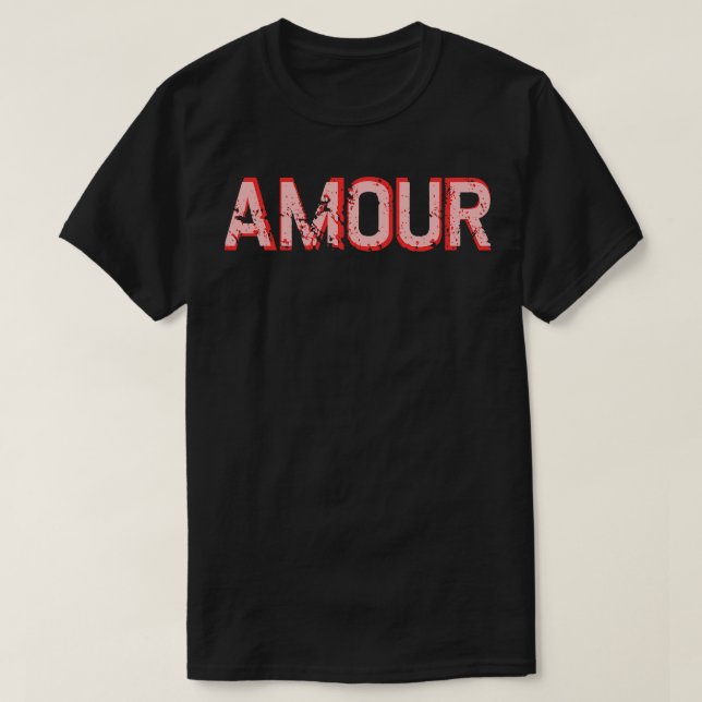 Funny Kärlek KÄRLEK Grunge T Shirt (Design framsida)