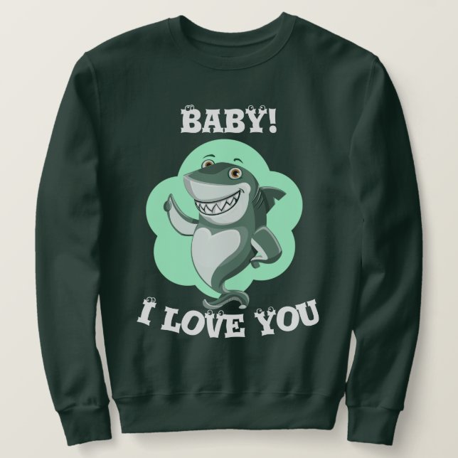 Funny kärlek lång ärmad tröja (Design framsida)