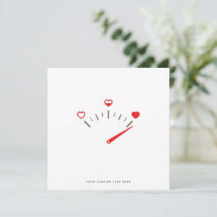 Funny Kärlek Meter Valentines day-kort Julkort