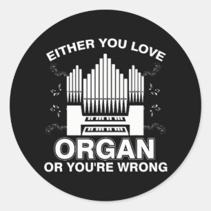 FUNNY KÄRLEK ORGAN ELLER DU ÄR FEL PÅ Pipe Music Runt Klistermärke