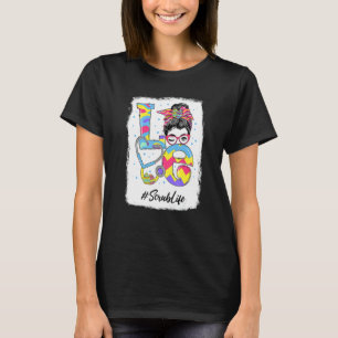 Funny Kärlek SCrub Life Messy Bun Påsk Day Christi T Shirt