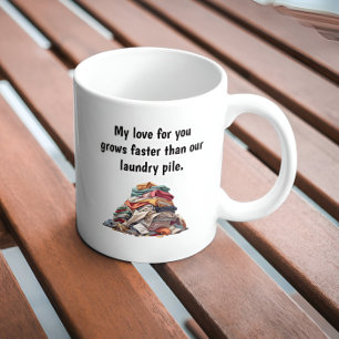 Funny Kärlek som Tvättar Pile Kaffemugg