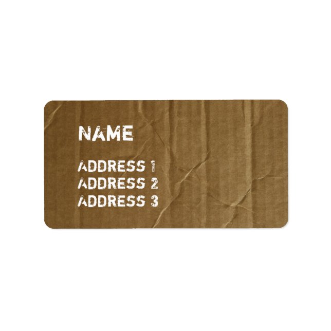 Funny kartong adressetikett (Framsidan)