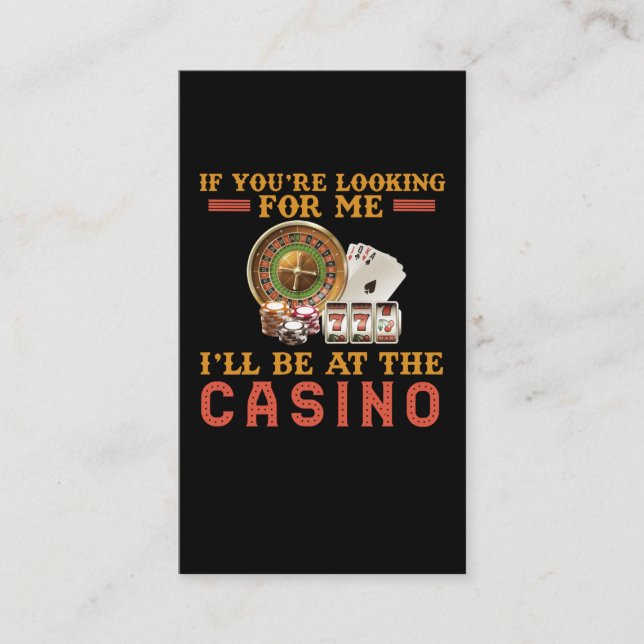 Funny kasino beroende Gambling Humor Visitkort (Framsida)