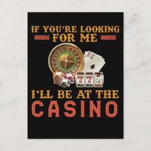 Funny kasino beroende Gambling Humor Vykort