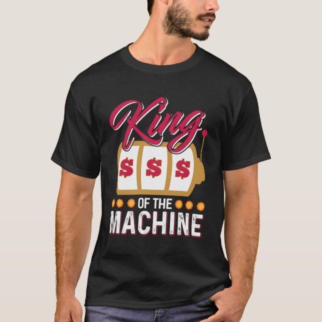 Funny kasinokortplats Maskin Kung-spelfack Machi T Shirt (Framsida)
