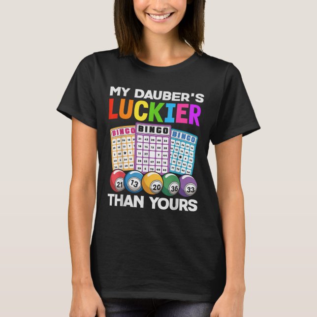 Funny kasinoutrustning för Bingo Player Manar Wome T Shirt (Framsida)