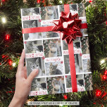 Funny Kat 4 Photo MEOWY CHRISTMAS Personlig Presentpapper<br><div class="desc">Skapa din egen personlig-novelty-katt eller kattunge-foto-julhelg-julklapp med det roliga hälsning MEOWY CHRISTMAS, 4 foton, ditt namn och kattöverlägg i ditt val av färger för all text, tassavtryck eller bakgrundsbild tass avtryck (visas i röd text och färg mot vitt). ASSISTANS: Om du vill ha hjälp med designändringar eller anpassning, ändra storlek...</div>