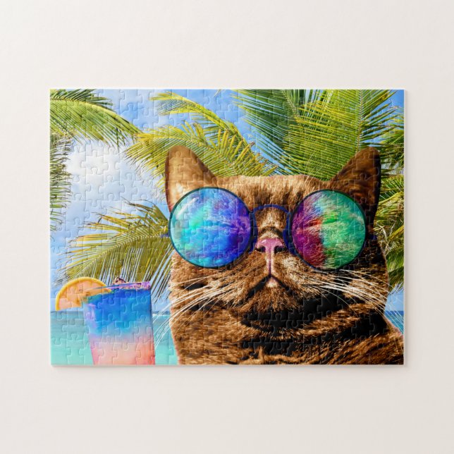 Funny Kat 675 Beach Pussel (Horisontell)