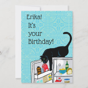 Funny Kat 9 Lives Personlig Birthday Kort