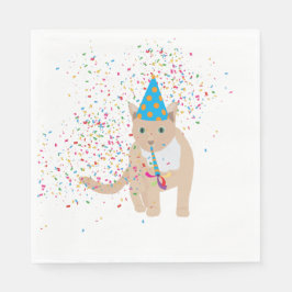 Funny Kat Animals med Party Pappersservett