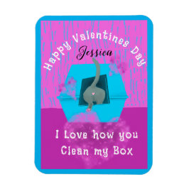 Funny Kat Box Valentine från katt Magnet