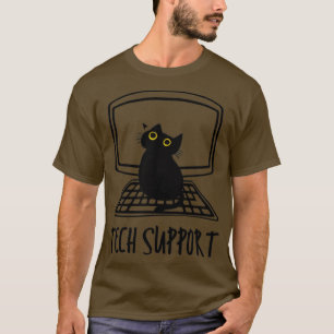Funny Kat för datorteknisk support T Shirt