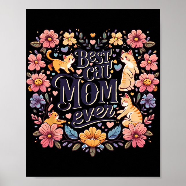 Funny Kat Graphic Women Mor Cat Kitten Best Cat Poster (Framsidan)