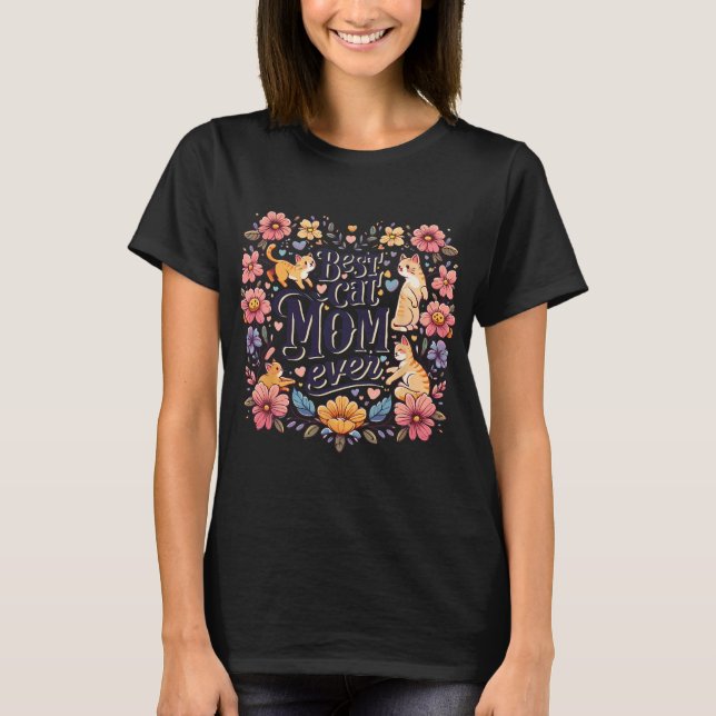 Funny Kat Graphic Women Mor Cat Kitten Best Cat T Shirt (Framsida)