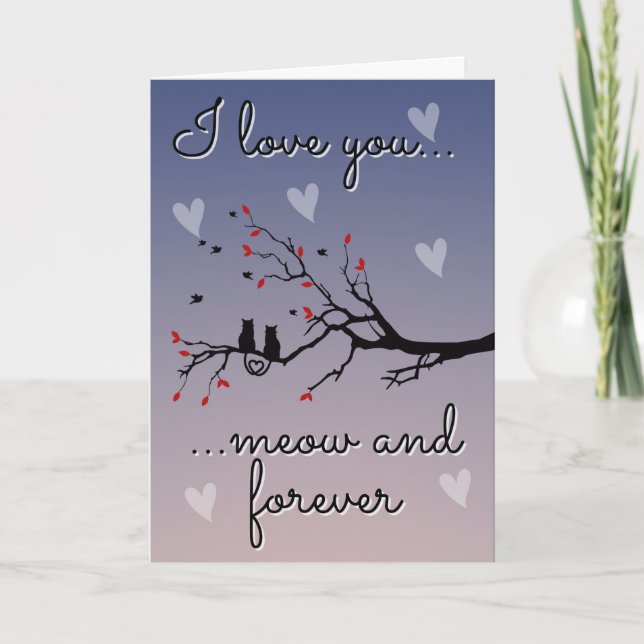 Funny Kat Lover Valentine Card Kort (Framsida)