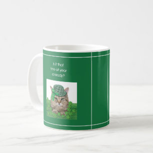 Funny Kat på St. Patrick's Day Kaffemugg