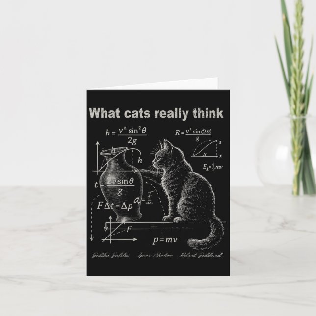 Funny Kat Physics Humor Design What Cats Verkligen Kort (Framsida)
